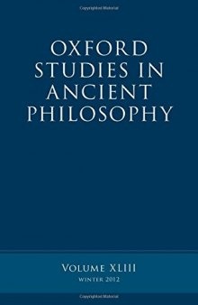 Oxford studies in ancient philosophy, Volume 43
