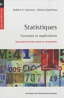 Statistiques: Concepts et Applications, 2nd Edition