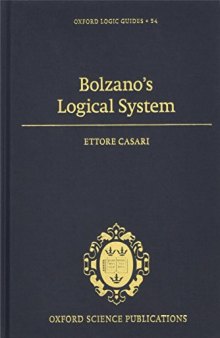 Bolzano’s Logical System