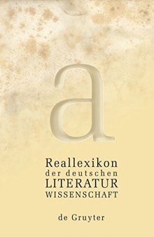 Reallexikon der deutschen Literaturwissenschaft (German Edition)