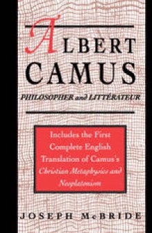 Albert Camus: Philosopher and Littérateur