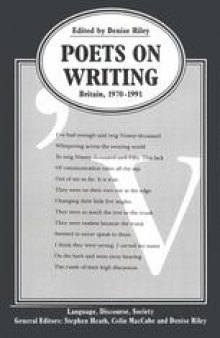 Poets on Writing: Britain, 1970–1991