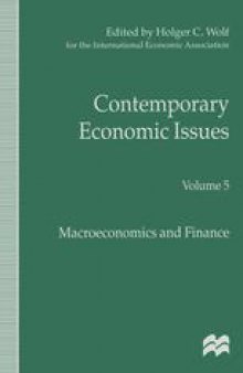 Contemporary Economic Issues: Macroeconomics and Finance