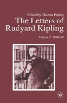 The Letters of Rudyard Kipling: Volume 2: 1890–99