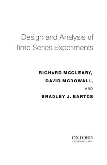 Design and Analysis of Time Series Experiments