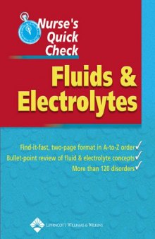Nurse’s Quick Check: Fluids and Electrolytes
