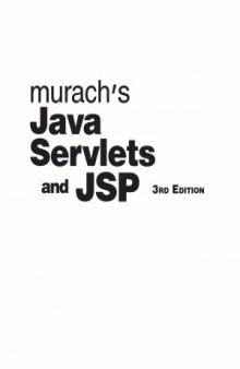 Murach’s Java Servlets and JSP
