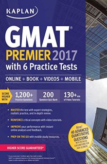GMAT Premier 2017 with 6 Practice Tests