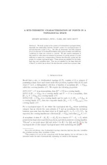 A site-theoretic characterization of points in a topological space