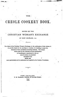 The creole cookery book