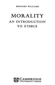 Morality: an introduction to ethics