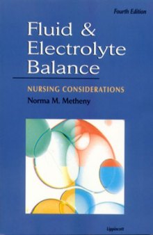 Fluid and electrolyte balance : nursing considerations
