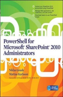 PowerShell for Microsoft SharePoint 2010 administrators