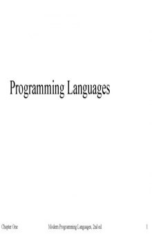 Modern Programming Languages. A Practical Introduction [slides]