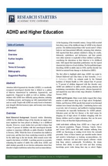 ADHD and Higher Education