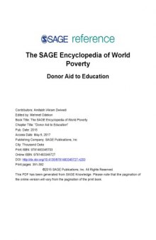 Donor Aid to Education