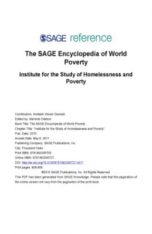 Institute for the Study of Homelessness and Poverty