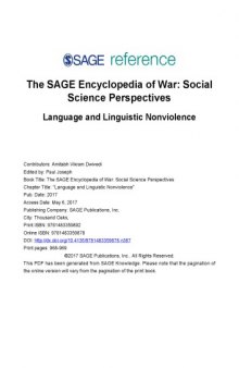 Language and Linguistic Nonviolence
