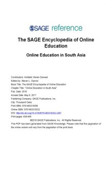Online Education in South Asia