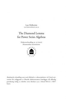 The Diamond Lemma for Power Series Algebras [PhD thesis]