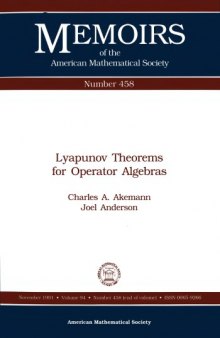 Lyapunov Theorems for Operator Algebras