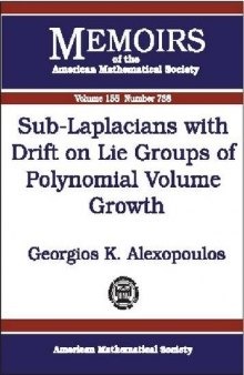 Sub-Laplacians with Drift on Lie Groups of Polynomial Volume Growth