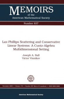 Lax-Phillips scattering and conservative linear systems. A Cuntz-algebra multidimensional setting
