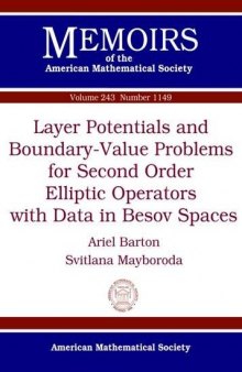Layer Potentials and Boundary-Value Problems for Second Order Elliptic Operators With Data in Besov Spaces