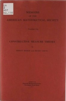 Constructive Measure Theory