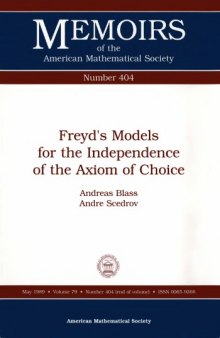 Freyds Models for the Independence of the Axiom of Choice