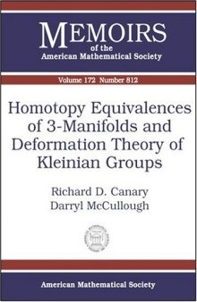 Homotopy Equivalences Of 3-Manifolds And Deformation Theory Of Kleinian Groups