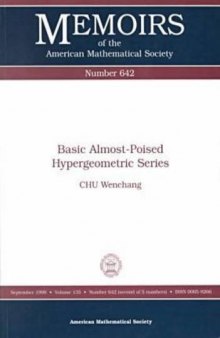 Basic Almost-Poised Hypergeometric Series: September 1998