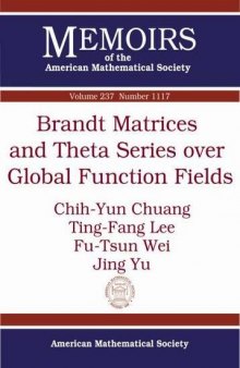Brandt Matrices and Theta Series over Global Function Fields