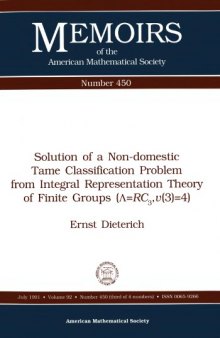Solution of a Non-Domestic Tame Classification Problem from Integral Representation Theory of Finite Groups