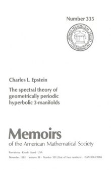 The Spectral Theory of Geometrically Periodic Hyperbolic 3-Manifolds