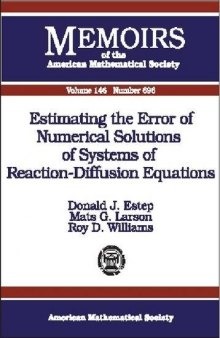Estimating the Error of Numerical Solutions of Systems of Reaction-Diffusion Equations