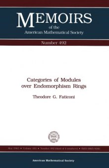 Categories of Modules over Endomorphism Rings