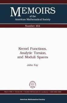 Kernel Functions, Analytic Torsion, and Moduli Spaces