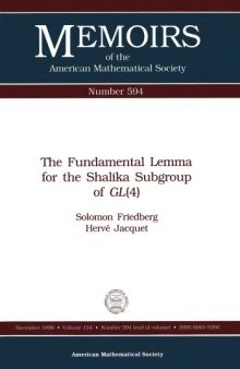 The Fundamental Lemma for the Shalika Subgroup of Gl - 4