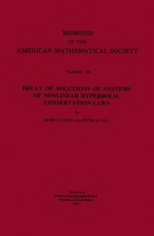 Decay of Solutions of Systems of Nonlinear Hyperbolic Conservation Laws