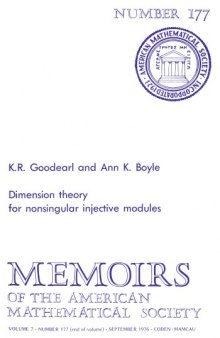 Dimension Theory for Nonsingular Injective Modules