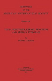 Theta functions, kernel functions, and Abelian integrals