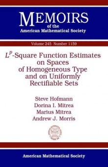 Lp-square Function Estimates on Spaces of Homogeneous Type and on Uniformly Rectifiable Sets