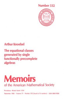 Equational Classes Generated by Single Functionally Precomplete Algebras