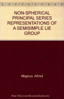 Non-spherical principal series representations of a semisimple Lie group