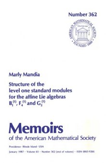 Structure of the Level One Standard Modules for the Affine Lie Algebras Blp