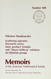 Scattering Operator, Eisenstein Series, Inner Product Formula and Maass-Selberg Relations