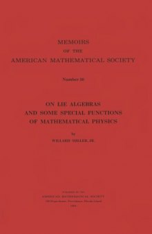 On Lie Algebras and Some Special Functions of Mathematical Physics