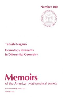 Homotopy Invariants in Differential Geometry