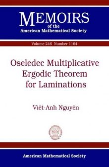 Oseledec Multiplicative Ergodic Theorem for Laminations
